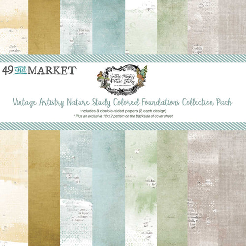 49 and Market - Vintage Artistry Nature Study - 12x12 Colored Foundations Collection Pack