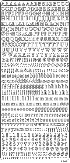 PeelCraft Stickers - Alphabet Serif Mini - Black (PC1847BK)