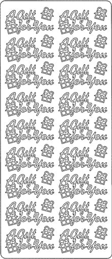 PeelCraft Stickers - A Gift for You - Silver (PC2600S)