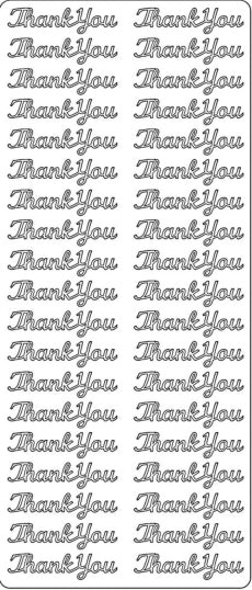 PeelCraft Stickers - Thankyou - Gold (PC2626G)