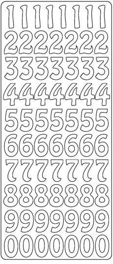 PeelCraft Stickers - Numbers Large - Black (PC2628BK)