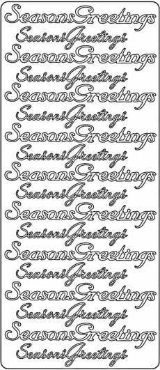 PeelCraft Stickers - Seasons Greetings - Silver (PC2630S)