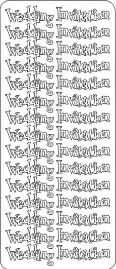 PeelCraft Stickers - Wedding Invitation - Gold (PC2738G)