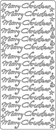 PeelCraft Stickers - Merry Christmas Script - Gold (PC2771G)