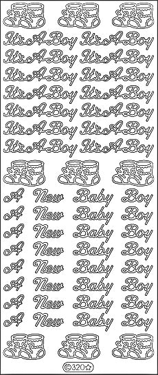 PeelCraft Stickers - Its a Boy - Gold (PC320G)