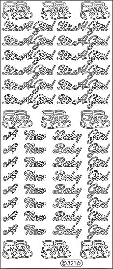 PeelCraft Stickers - Its a Girl - Gold (PC321G)