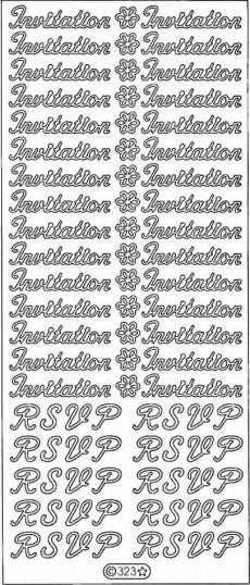 PeelCraft Stickers - Invitation - Silver (PC323S)