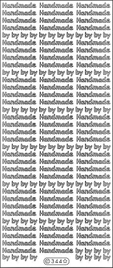 PeelCraft Stickers - Mini Handmade By - Black (PC344BK)
