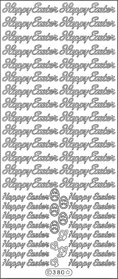 PeelCraft Stickers - Happy Easter- Gold (PC380G)