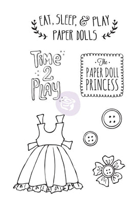 Prima Marketing - Julie Nutting Doll Stamps - Play Time