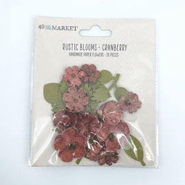 49 and Market - Flowers - Rustic Blooms - Cranberry