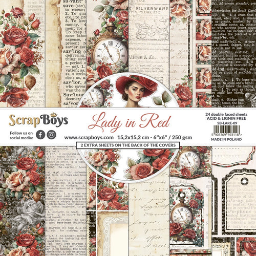 Scrapboys - Lady in Red - 6x6 Paper Pad