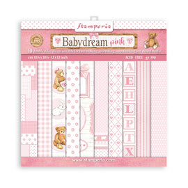 Stamperia - Daydream - 12x12 Paper Pack "Backgrounds - Baby Dream Pink"