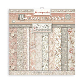 Stamperia - You and Me - 12x12 Paper Pack "Backgrounds"