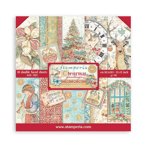 Stamperia - Christmas Greetings - 12x12 Paper Pack