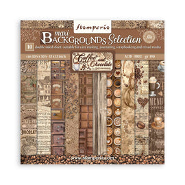 Stamperia - Coffee and Chocolate - 12x12 Paper Pack "Backgrounds