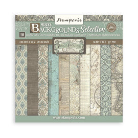 Stamperia - Voyages Fantastiques - 12x12 Paper Pack "Backgrounds"