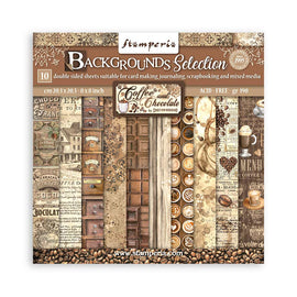 Stamperia - Coffee and Chocolate - 8x8 Paper Pack "Backgrounds"