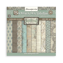 Stamperia - Voyages Fantastiques - 8x8 Paper Pack "Backgrounds"