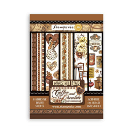 Stamperia - Coffee and Chocolate - Washi Pad (8 Sheets)