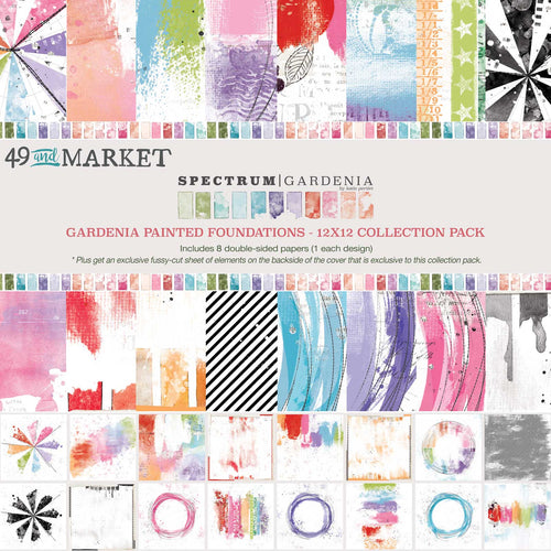 49 and Market - Spectrum Gardenia - 12x12 Collection Pack - Painted Foundations