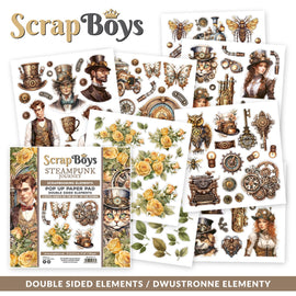 Scrapboys - Steampunk Journey - 6x6 Pop Up (Fussy Cutting) Paper Pad