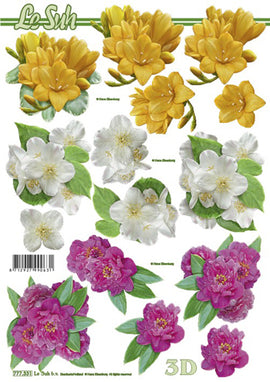 Le Suh 3D Decoupage - Mixed Flowers (777.331)