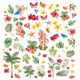 49 and Market - Vintage Artistry Sunburst - Laser Cut Elements "Tropical Foliage" (Ephemera)