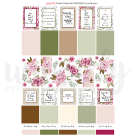 Uniquely Creative - Sweet Magnolia - A4 Wedding Co-ordinates Cut-A-Part Sheet