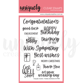 Uniquely Creative - Sweet Magnolia - Photopolymer Stamps - Timeless Sentiments