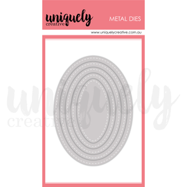 Uniquely Creative - Stitched Nesting Oval Die Set