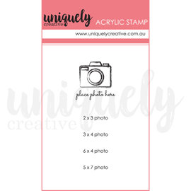 Uniquely Creative - Industry Standard - Mini Acrylic Stamp "Place Photo Here"
