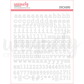 Uniquely Creative - Alphabet Stickers - Puffy White