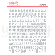 Uniquely Creative - Alphabet Stickers - Puffy Silver