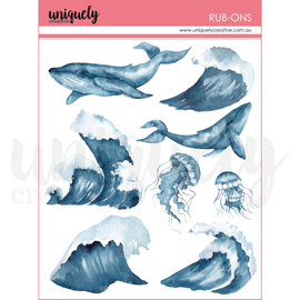 Uniquely Creative - Shades of Whimsy - Rub-Ons "Ocean"