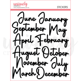 Uniquely Creative - Puffy Month Stickers