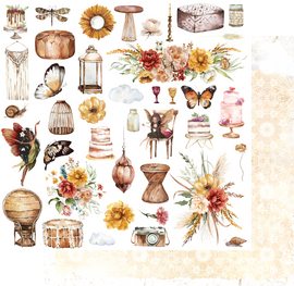 Uniquely Creative - Boho Picnic - 12x12 Pattern Paper "Marigold"