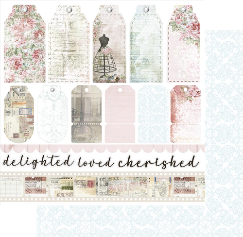 Uniquely Creative - Summer Sonata - 12x12 Pattern Paper "Delighted - Tags & Titles"