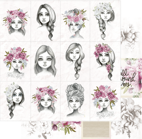 Uniquely Creative - Sweet Magnolia - 12x12 Pattern Paper "Colour Me Pretty"