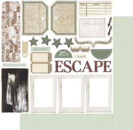 Uniquely Creative - Industry Standard - 12x12 Pattern Paper "Escape Page on a Page"