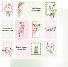 Uniquely Creative - Peonies & Proteas - 12x12 Pattern Paper "Wildflower Greenery"