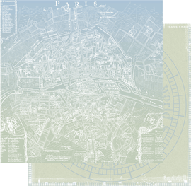 Uniquely Creative - Scenic Route - 12x12 Pattern Paper "Follow the Map"