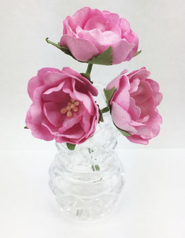 Green Tara Flowers - Wild Roses 4cm - Pink