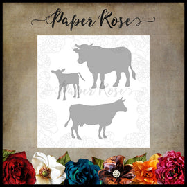 Paper Rose - Cow Family Die Set