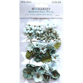 49 and Market - Flowers - Royal Posies - Ocean Jade