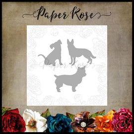 Paper Rose - Three Little Dogs Die Set