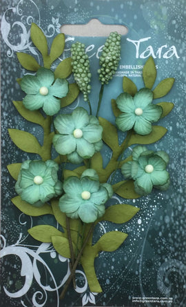 Green Tara Flowers - Primrose - Mint