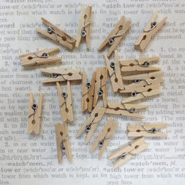 Artfull Embellies - Wooden Pegs Natural (20 pack)