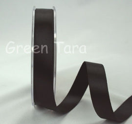 Green Tara Double-Sided Satin Ribbon - 6mm - Black