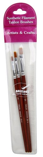 Taklon - Synthetic Flat Brush Set (3pk)